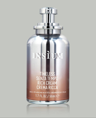 INSIUM TIMELESS/ SENZA TEMPO
RICH CREAM/ CREMA RICCA
ANTI-AGE 
RIGENERANTE/ ELASTICIZZANTE/ RISTRUTTURANTE
FACE, EYE CONTOUR AND NECK CREAM